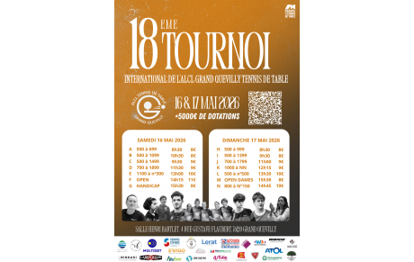 Tournoi ALCL GD Quevilly les 16 et 17 Mai 2026